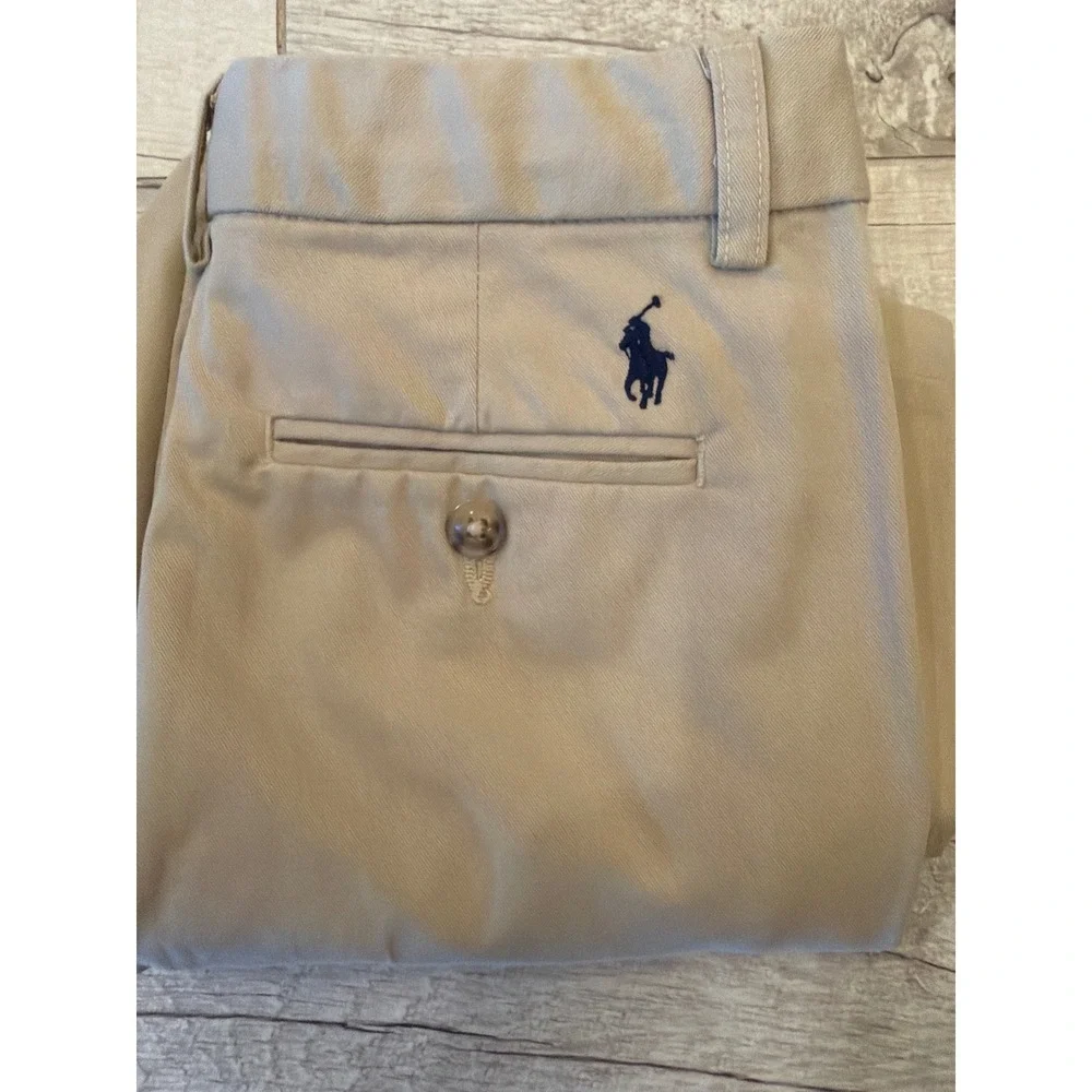 Polo Ralph Lauren Boys Khaki Chino Pants Tan Straight Leg Size 8